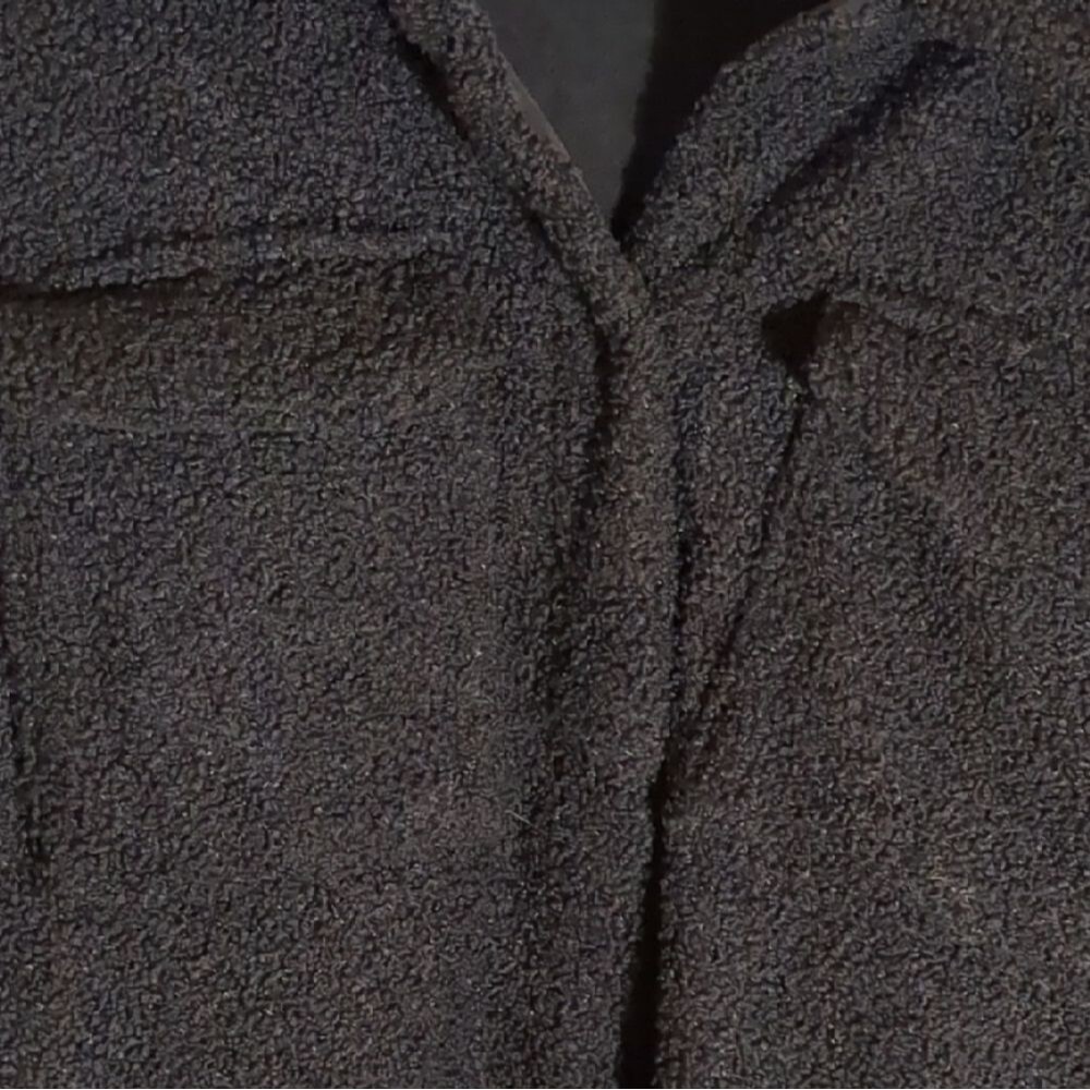 Time and Tru Charcoal Teddy Jacket Plus Size 2XL - Picture 3 of 7